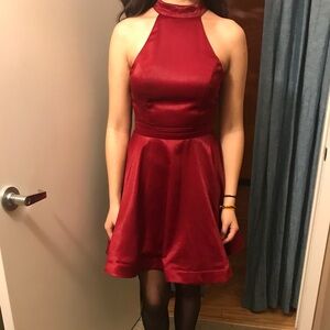 Akira Red Velvet Mini Dress